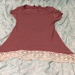 Say Anything red and white shirt kids size S